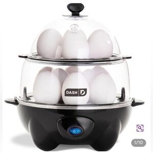 NIB Dash Deluxe Rapid Egg Cooker For Hard Boiled Poached Scrambled Steamed Eggs
